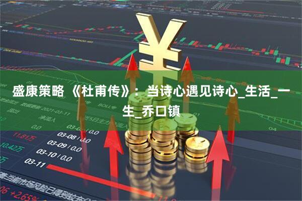 盛康策略 《杜甫传》：当诗心遇见诗心_生活_一生_乔口镇